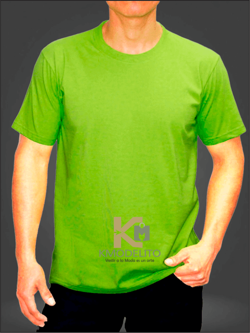 Polos para hombre verde manzana Polo Hombre Verde Manzana 100% Algodón Reactivo Compactado