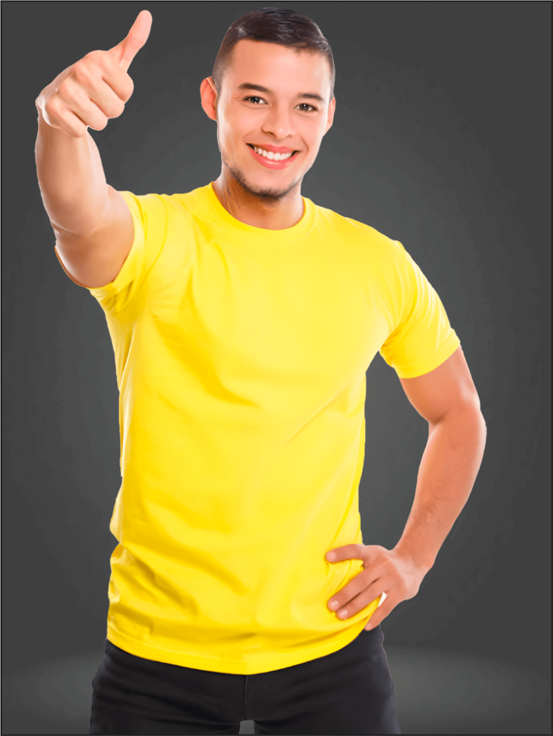 polo amarillo brasil hombre Polo Amarillo Brasil Marino 100% Algodón Reactivo Compactado