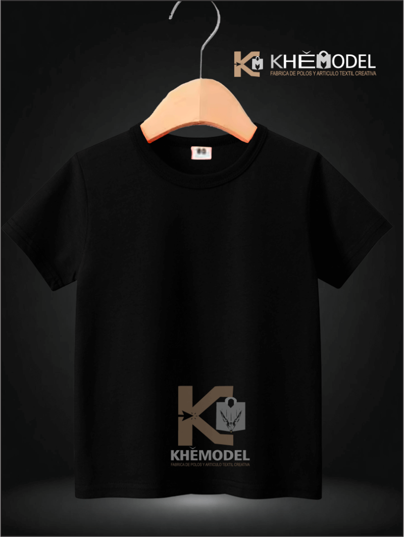 polos-niño-negro (1) Polos Niños Negro 100% Algodón Reactivo Compactado